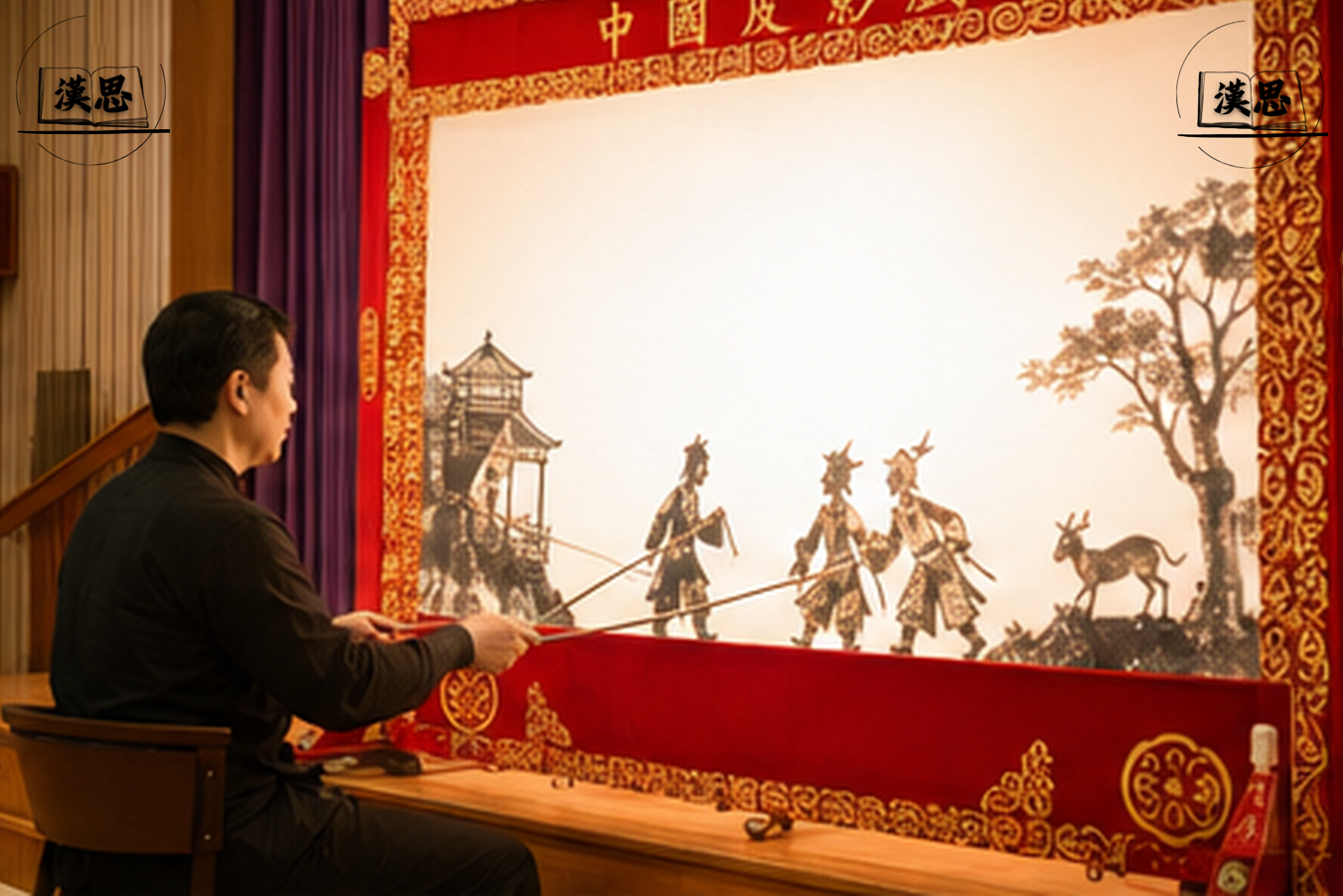 皮影到校表演